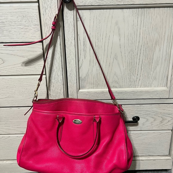 Hot pink Coach medium to large satchel handbag - Picture 1 of 7